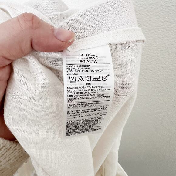 [Old Navy] White Linen Blend High Rise Front Wrap Mini Skort NWT Sz XL Tall XLT - Picture 11 of 11